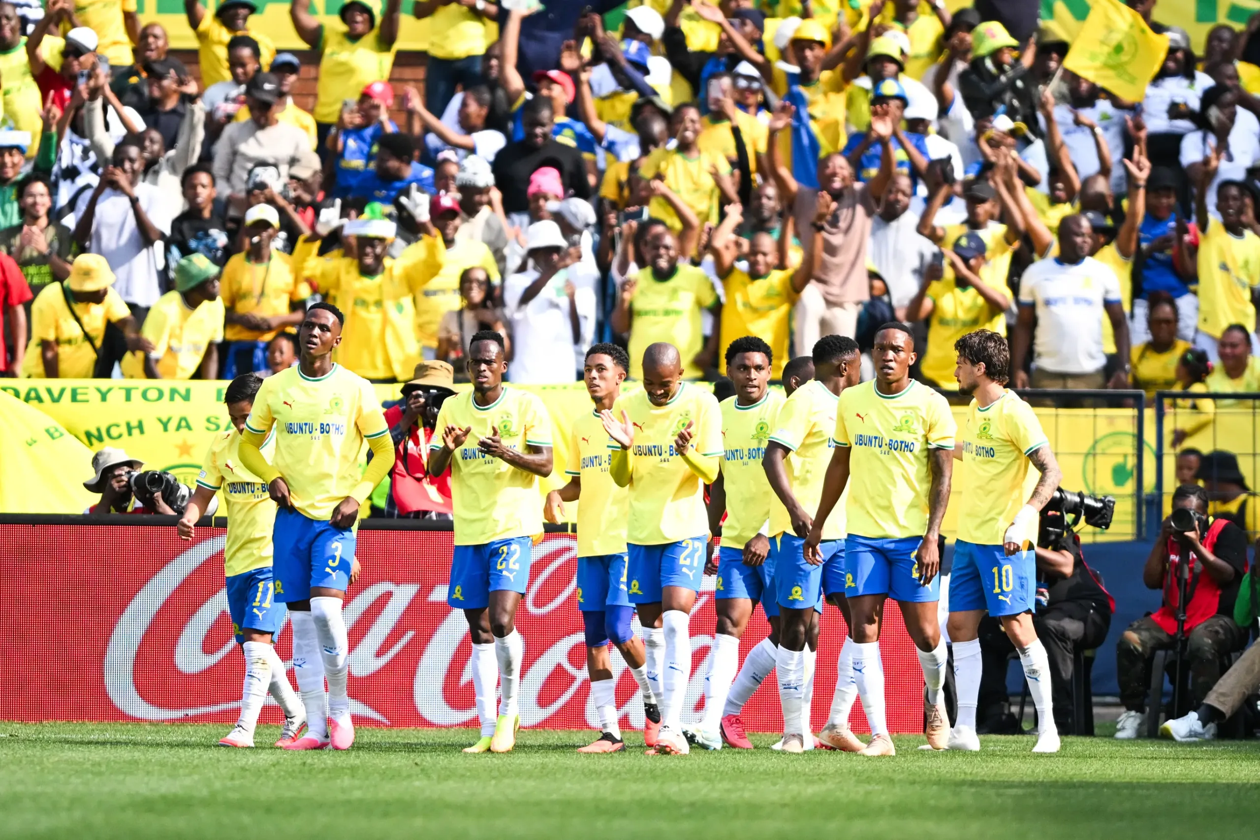 "In The History Books Forever": Cardoso Hails Sundowns' Epic Giant-Slaying Of Al Ahli 4 Mamelodi Sundowns celebrate against Sl Ahli in FIFA Inter Cup
