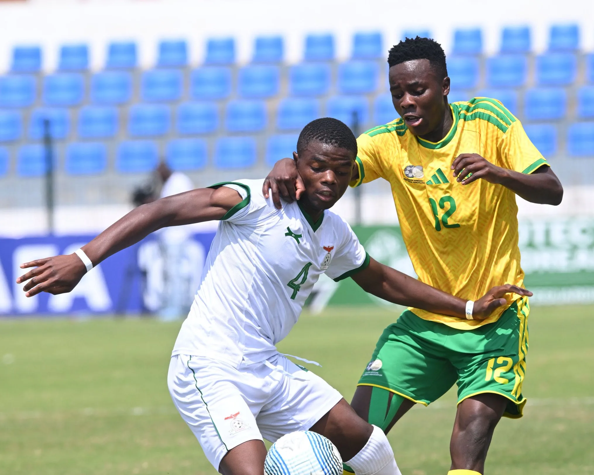 Manelis Mazibuko against Zambia in COSAFA U-20