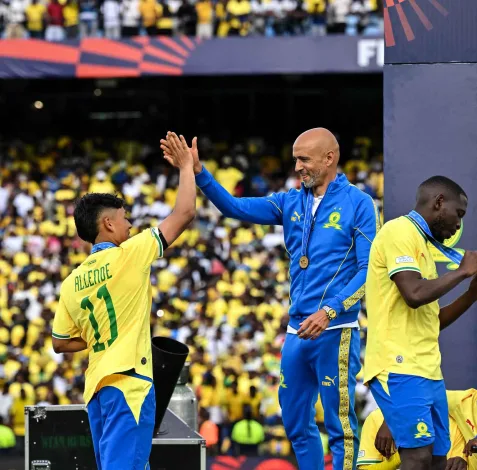 Allende: FIFA African-Asian-Pacific Cup Win Just the Start For Sundowns 1 Miguel Cardoso and Marcelo Allende in the FIFA Cup