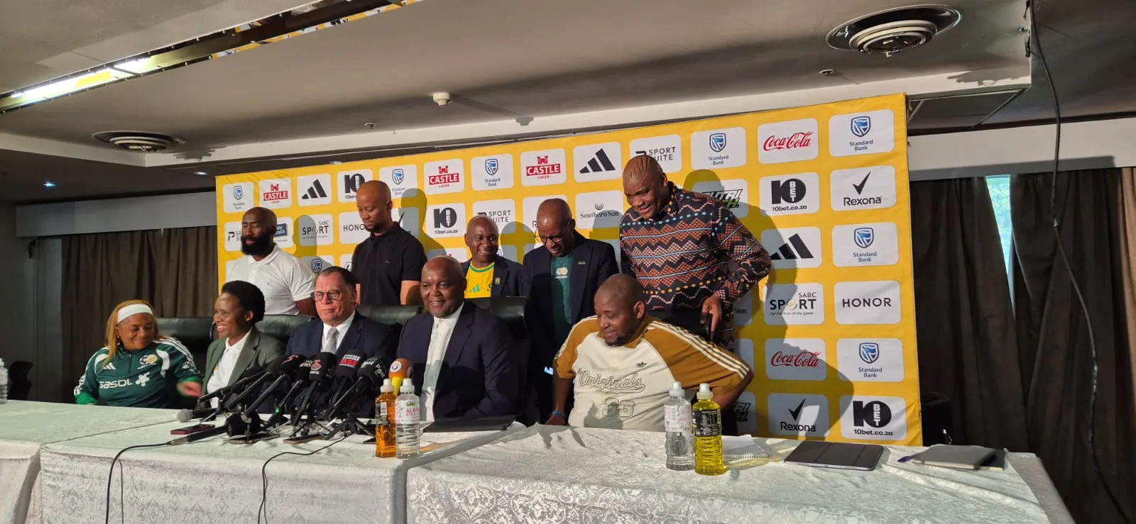 Mosimane Re-Unites With Former Sundowns Ally To Complete Bafana Backroom 3 Pitso Mosimane with Desiree Ellis, Jordaan and his team