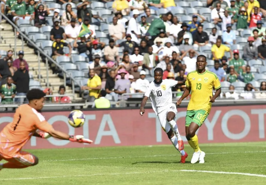 Ronwen Williams making a save against Guinea