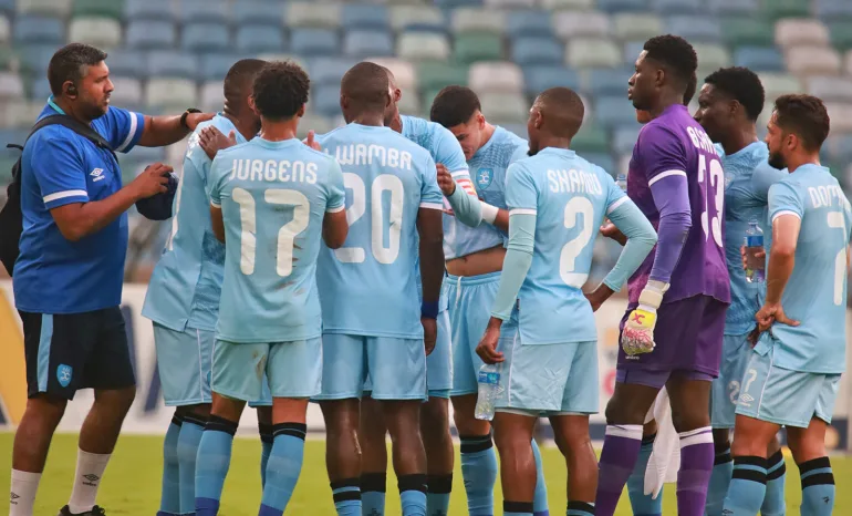 Kyle Jurgens, Bandile Shandu, against As Port Louis 2000