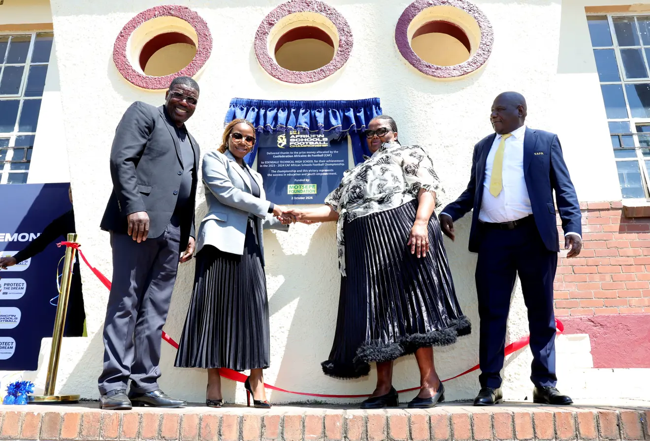 Mntomuhle Khamula, Kwenza Mngwenya during the handover at CAF school