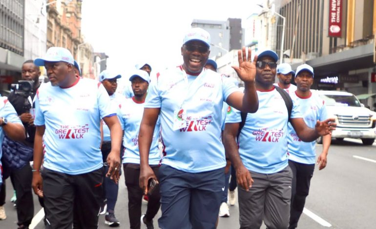 Mntomuhle Khamula during the 8km Peace and Health Walk