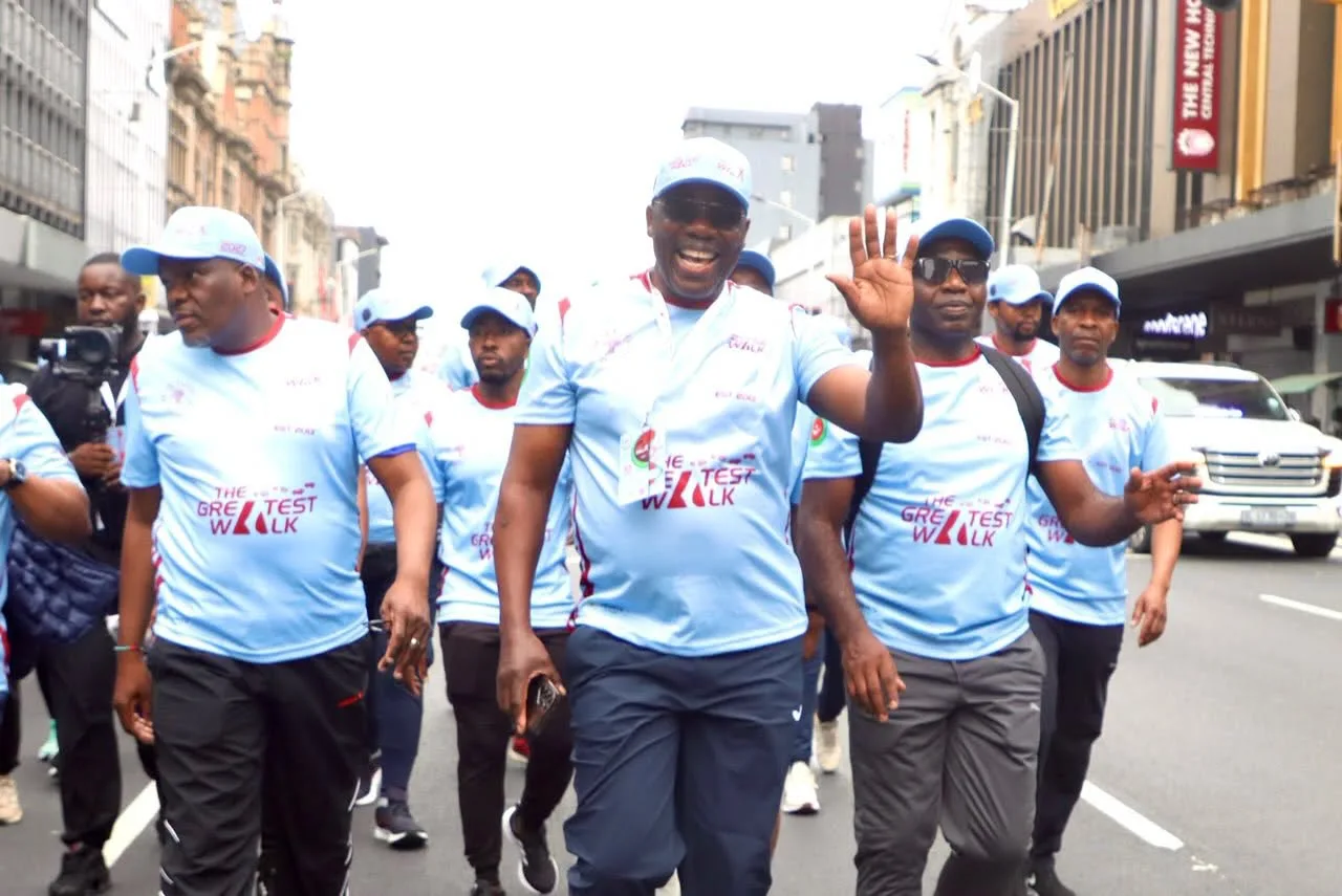 Mntomuhle Khamula during the 8km Peace and Health Walk