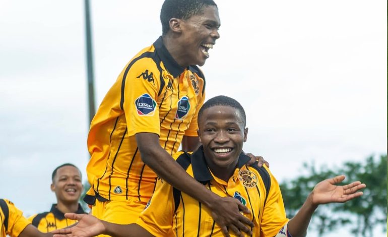 Chiefs Produce Unbelievable Second-Half Blitz Against Sundowns 2 Neo Bohloko celebrate against Pirates