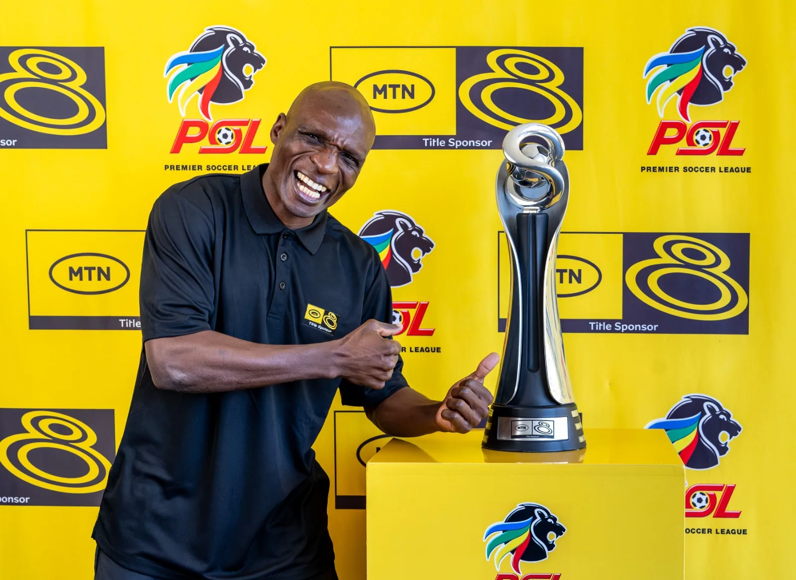 "The Best Two Teams": Ramagalela Endorses Blockbuster Pirates-Sundowns MTN8 Final 3 Rodney Ramagalela with MTN8 trophy